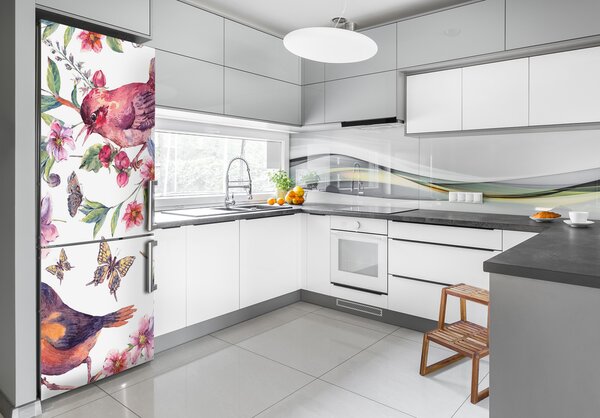 Nálepka fototapeta lednička Motýl květiny FridgeStick-70x190-f-119637489