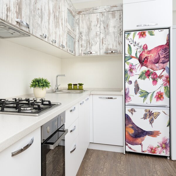 Nálepka fototapeta lednička Motýl květiny FridgeStick-70x190-f-119637489