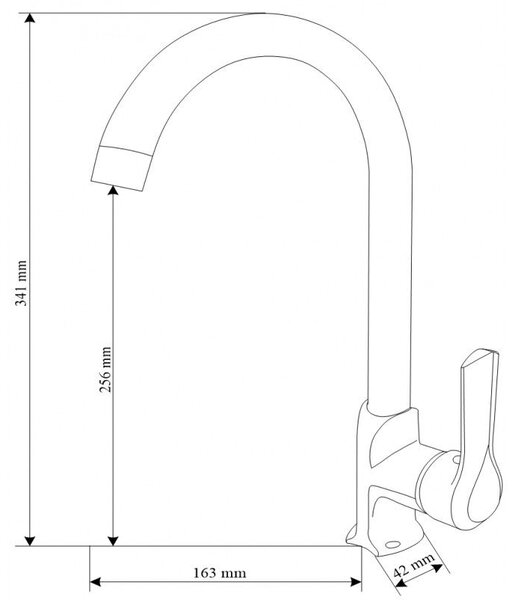Mexen Sabre kuchyňská baterie, chrom - 72190-00