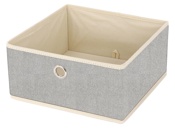 MSV prodyšný zásuvkový box, šedý, polypropylen, 26,5 x 26,5 x 13 cm