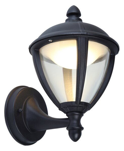 LUTEC Venkovní nástěnná LED lampa UNITE, 9W, teplá bílá, černá, IP44 5260101012