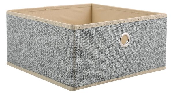 MSV prodyšný zásuvkový box, šedý, polypropylen, 26,5 x 26,5 x 13 cm