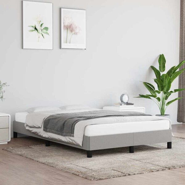 Rám postele bez matrací světle šedá 120x190 cm textil 3269605