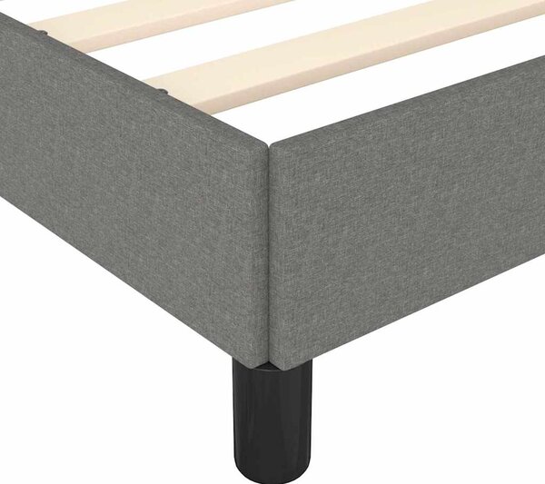 Rám postele bez matrací tmavě šedá 120x190 cm textil 3269606