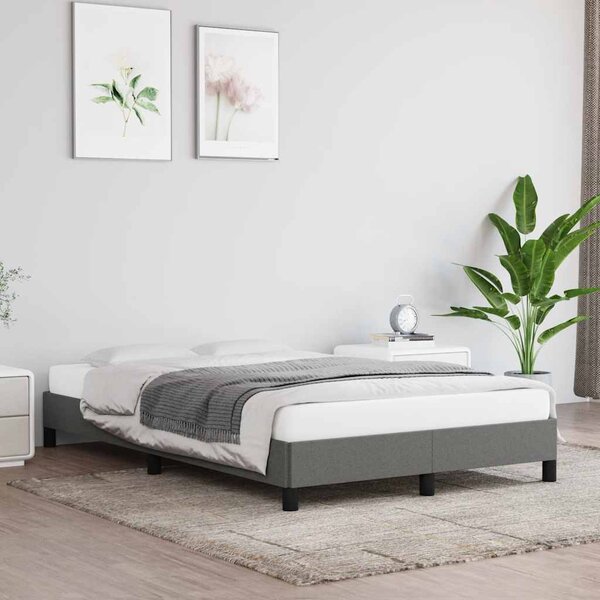Rám postele bez matrací tmavě šedá 120x190 cm textil 3269606