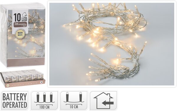 Mondex Světelný LED řetěz Colin 100 cm teplý bílý