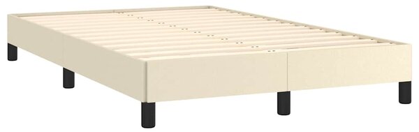 Rám postele bez matrace krémový 120x190 cm umělá kůže 3269621