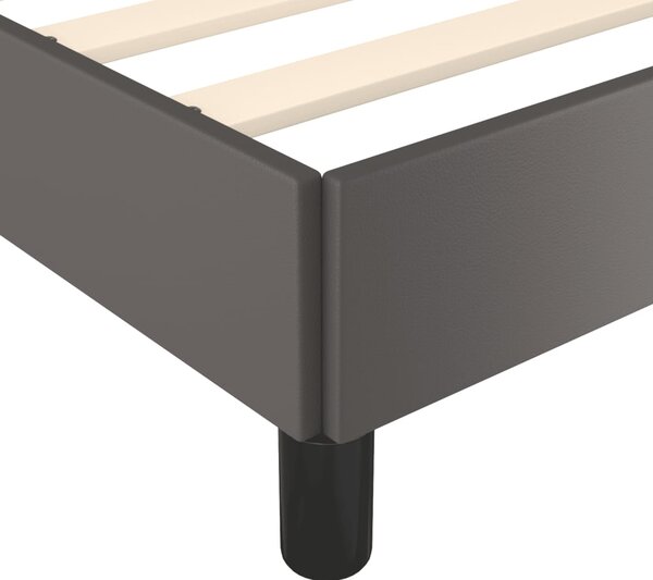 Rám postele bez matrace šedý 120x190 cm umělá kůže 3269649