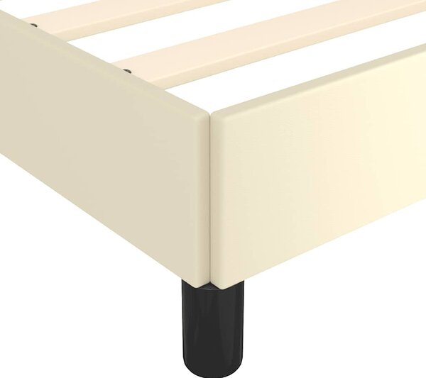 Rám postele bez matrace krémový 120x190 cm umělá kůže 3269621