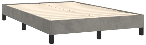 Box spring postel s matrací světle šedá 120x190 cm samet 3269677