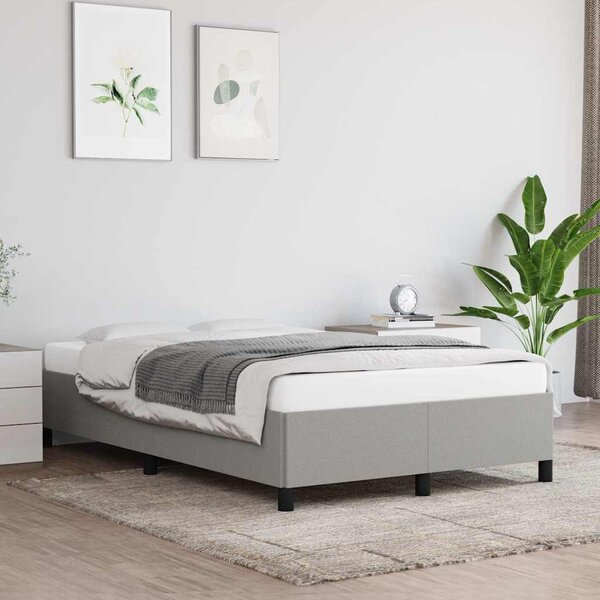 Rám postele bez matrací světle šedá 120x190 cm textil 3269631