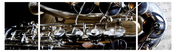 Obraz - Saxofon (170x50 cm)