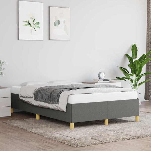 Rám postele bez matrací tmavě šedá 120x190 cm textil 3269639