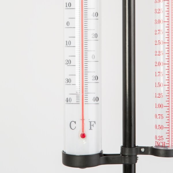 Zahradní meteorologická stanice 3v1 145 cm černá