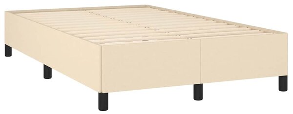 Box spring postel s matrací krémová 120x190 cm textil 3269893