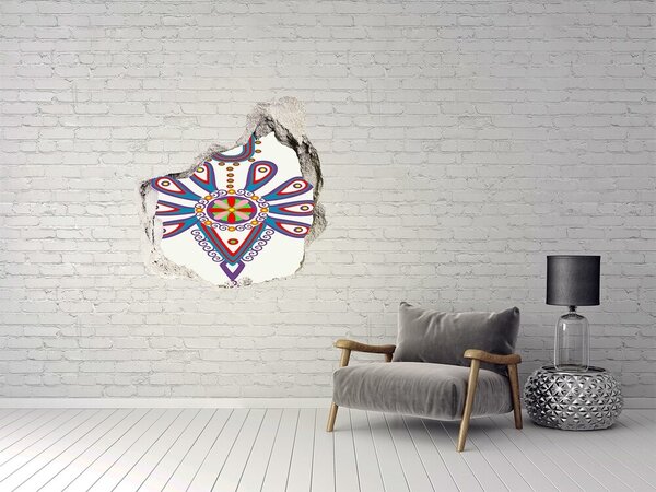 Díra 3D fototapeta nálepka Polský lidový vzor nd-p-77969102