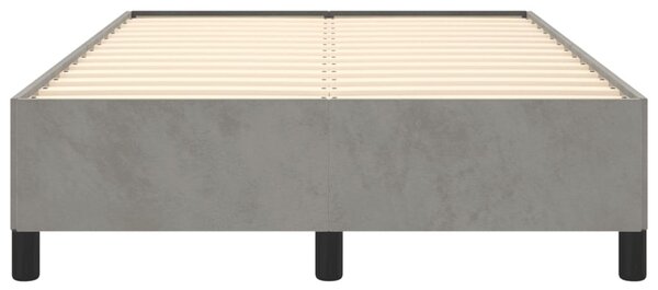 Rám postele bez matrací světle šedá 120x190 cm samet 3269651