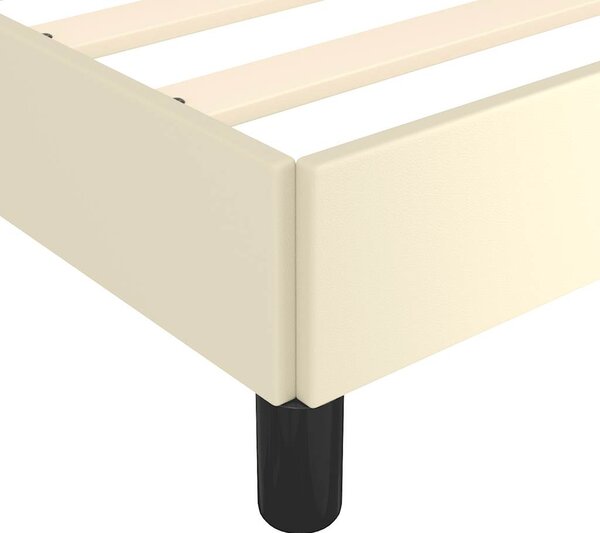 Rám postele bez matrace krémový 120x190 cm umělá kůže 3269647