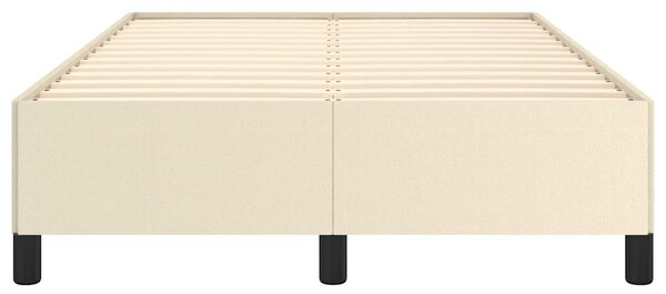 Rám postele bez matrace krémový 120x190 cm umělá kůže 3269647