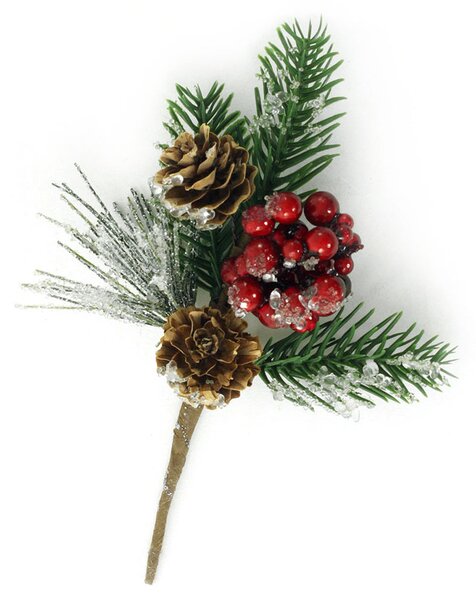 Autronic Větvička vánoční ojíněná , umělá dekorace PRZ3206