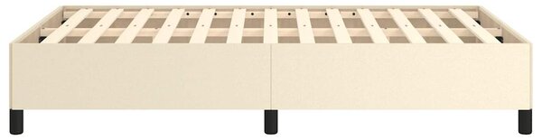 Rám postele bez matrace krémový 120x190 cm umělá kůže 3269647