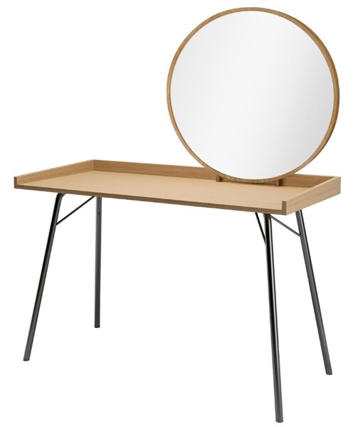 Dubový toaletní stolek Woodman Rayburn I. s kovovou podnoží 115 x 52 cm