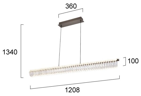 LED Lustr na lanku ALBA LED/39W/230V šedá/čirá