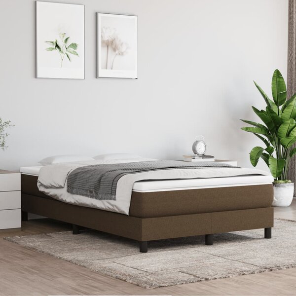 Box spring postel s matrací tmavě hnědá 120x190 cm textil 3269660
