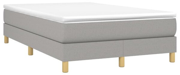 Box spring postel s matrací světle šedá 120x190 cm textil 3269664