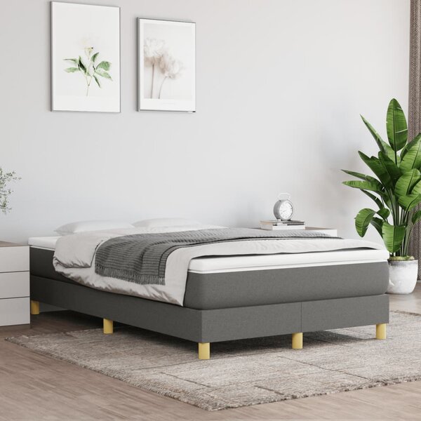 Box spring postel s matrací tmavě šedá 120x190 cm textil 3269665