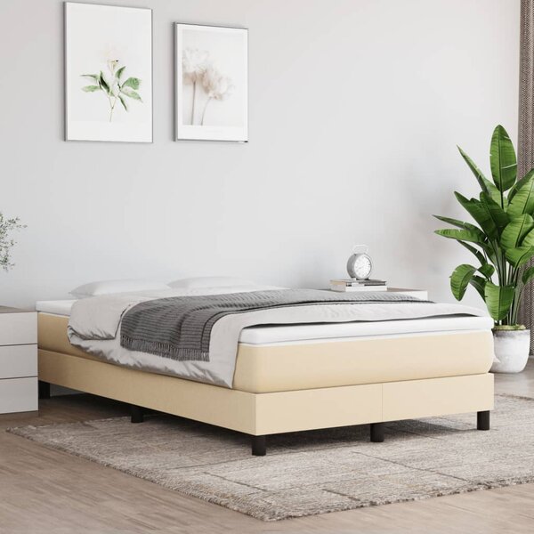 Box spring postel s matrací krémová 120x190 cm textil 3269662