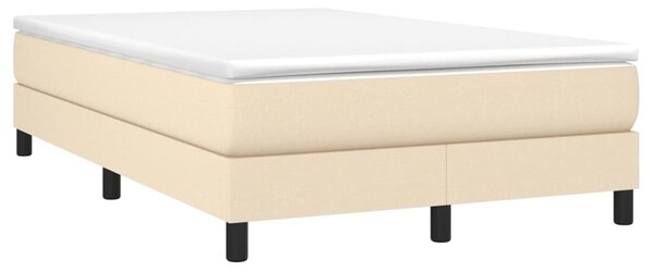 Box spring postel s matrací krémová 120x190 cm textil 3269662