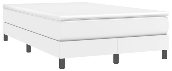 Box spring postel s matrací bílá 120x190 cm umělá kůže 3269672