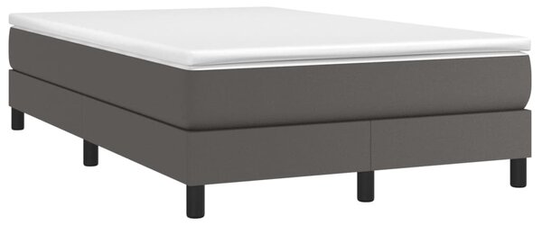 Box spring postel s matrací šedá 120x190 cm umělá kůže 3269675