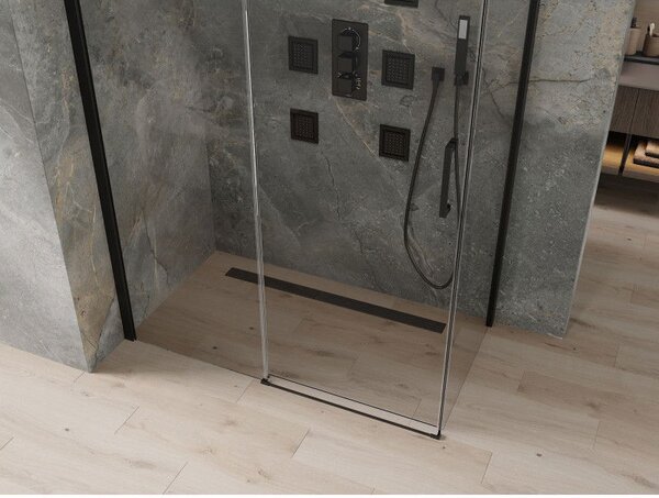 Mexen Omega posuvný sprchový kout 130 x 70 cm, transparentní, černý - 825-130-070-70-00