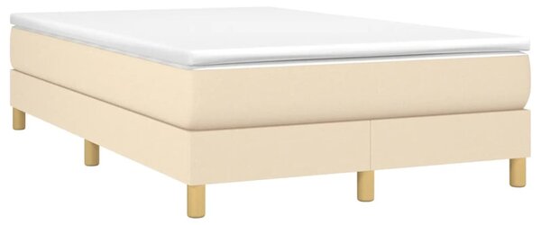 Box spring postel s matrací krémová 120x190 cm textil 3269669