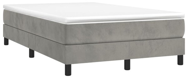 Box spring postel s matrací světle šedá 120x190 cm samet 3269677