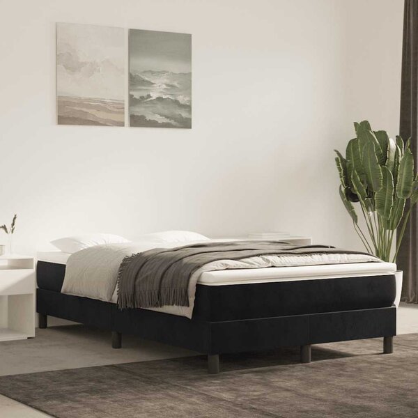Box spring postel s matrací černá 120 x 190 cm samet 3269679