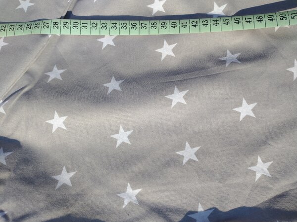 Bavlněná látka Hvězdy na šedé Plátno metráž š.160 cm
