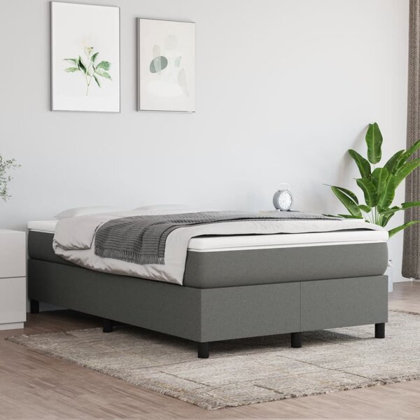 Box spring postel s matrací tmavě šedá 120x190 cm textil 3269684