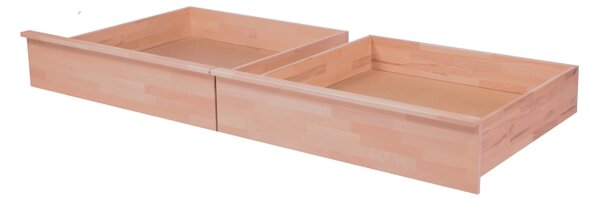 Úložný prostor půlený (pár) buk - výška 25 cm - výsuvný Odstín moření: Buk přírodní