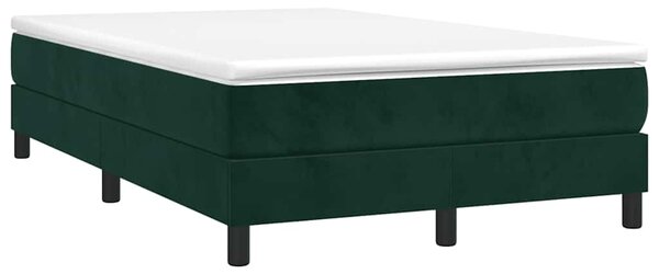 Box spring postel s matrací tmavě zelená 120x190 cm samet 3269680