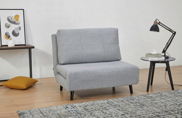 ROZKLÁDACÍ KŘESLO NA SPANÍ, textil, světle šedá Ti'me - Rozkládací sedačky