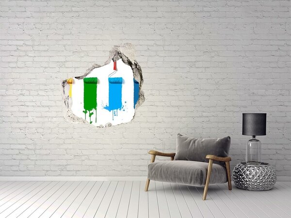 Díra 3D fototapeta nálepka Malířské válečky nd-p-33077580