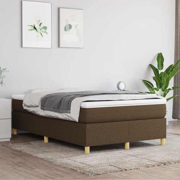 Box spring postel s matrací tmavě hnědá 120x190 cm textil 3269693