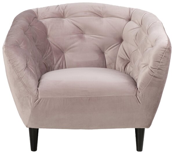 KŘESLO CHESTERFIELD, dřevo, textil, růžová Ambia Home - Křesla klasická