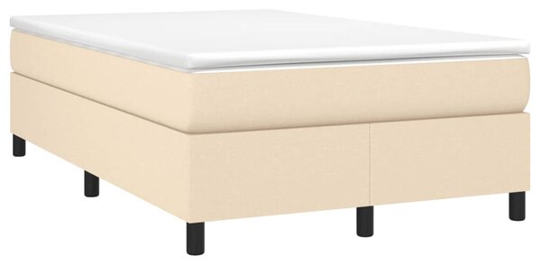 Box spring postel s matrací krémová 120x190 cm textil 3269688