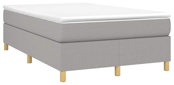 Box spring postel s matrací světle šedá 120x190 cm textil 3269690
