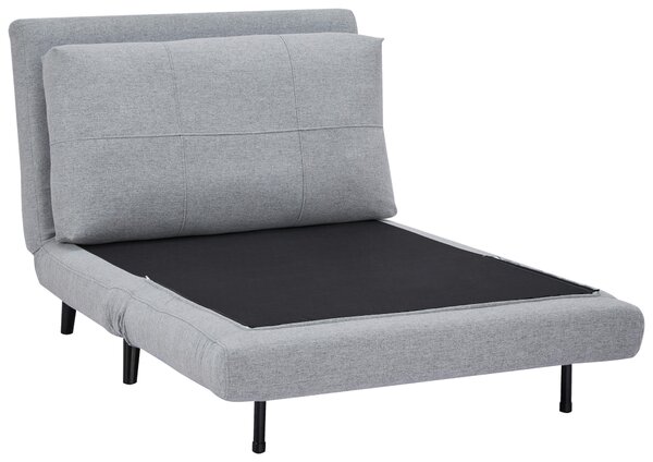 ROZKLÁDACÍ KŘESLO NA SPANÍ, textil, světle šedá Ti'me - Rozkládací sedačky