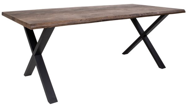 Nordic Living Tmavě hnědý dubový jídelní stůl Tolon 200x95 cm